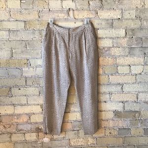 Club Monaco silk printed pant with zipper detail